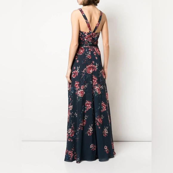 Marchesa Notte Bridesmaids Floral Maxi  Gown - Picture 3 of 11